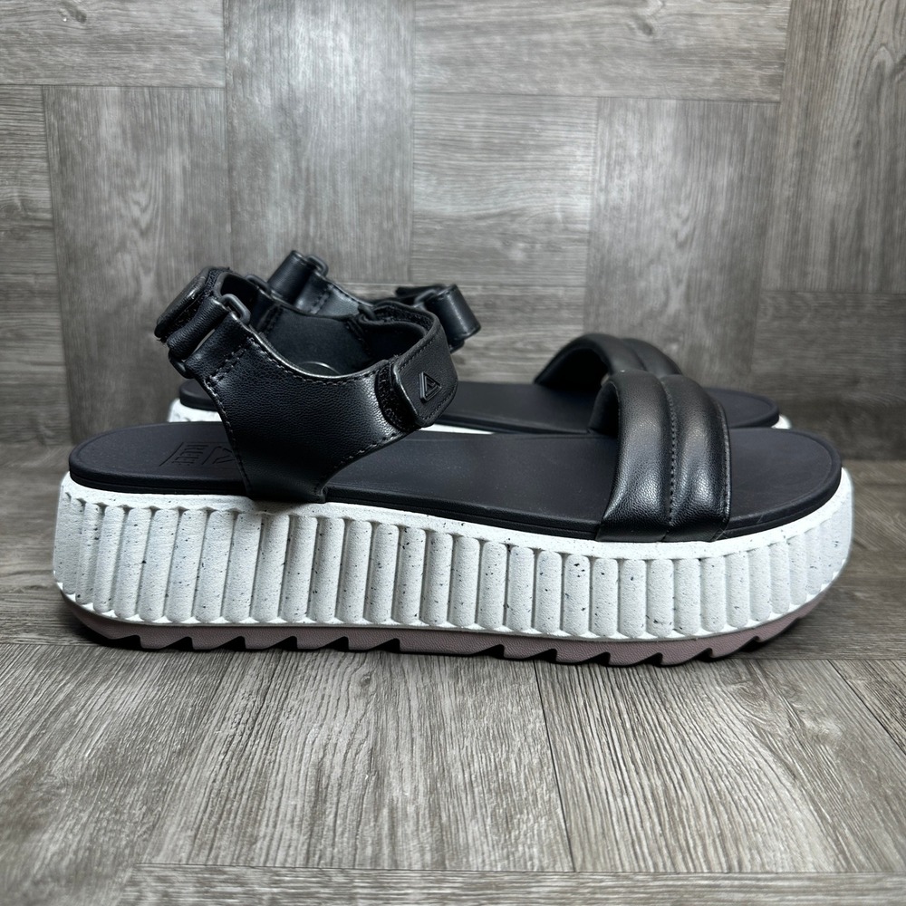 Reef Vista Higher Raya Sandals Women 11 Black Platform Strappy Flatform NEW
